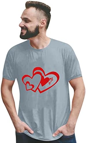 Kcocoo sevgililer Günü Kıyafeti Him & Her Eşleştirme Çiftler için Giysi Kısa Kollu O Boyun Kalp Baskı Sevimli Kazak Setleri