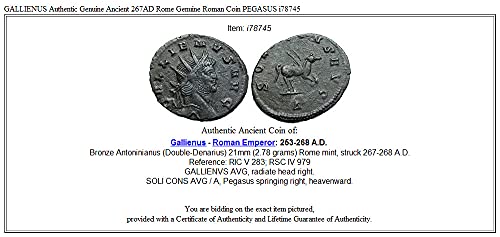 1 BU GALLİENUS Otantik Hakiki Antik 267AD Roma Ge Denomination_in_description İyi
