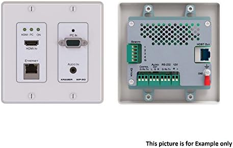 Kramer WP-20 (B) HDMI / XGA / Ethernet / RS-232 / Stereo HDBaseT WP Genişletici (Verici) / Siyah