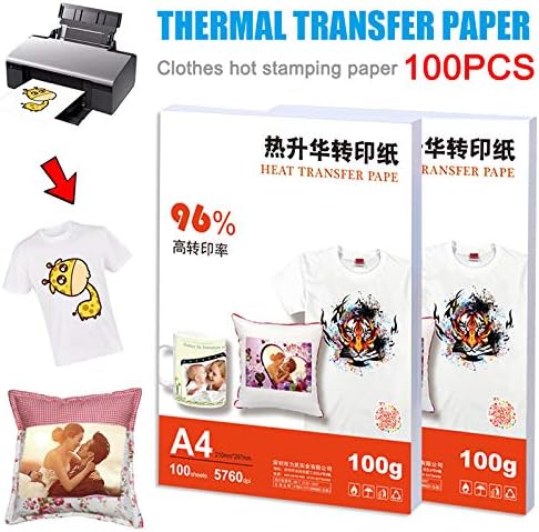 Huaheng 100 adet Kumaş Çıkartması Kağıt ısı transfer kağıdı Boya Süblimasyon Mürekkep Metaller Ahşap Başlıkları