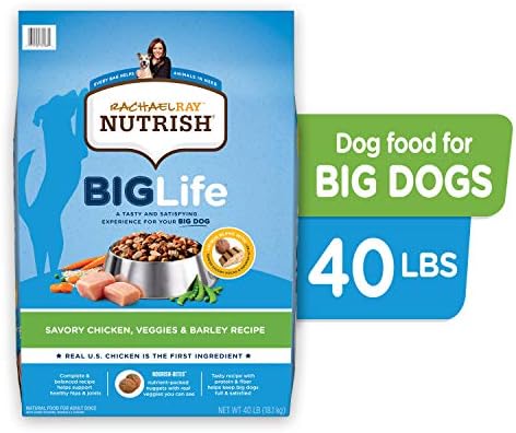 Orta ve Büyük Köpekler için Rachael Ray Nutrish Big Life Kuru Köpek Maması, 40 Pound