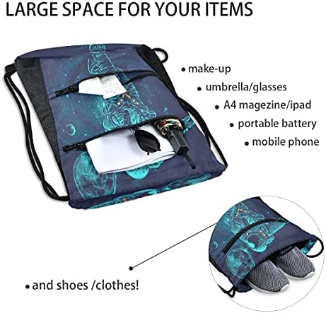 Astronot İpli sırt çantası Çanta Cinch Çuval ile Cepler Eğitim İpli Spor Çantası
