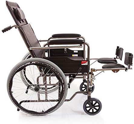 RR-YRL Uzanmış Tekerlekli Sandalye, Kendinden Tahrikli Katlanabilir Tekerlekli Sandalye, 24-İnç Lazımlık Sandalye, ayarlanabilir