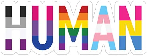 Insan LGBT + Gay Pride Sticker Gökkuşağı Lezbiyen Biseksüel Panseksüel Transseksüel Bayrak Vinil çıkartma Araba kamyon tamponu