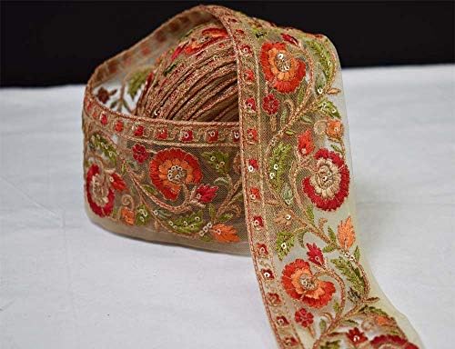 Toptan tarafından 9 Yard Dekoratif net Kumaş Şerit Hint Süsler Dekore Elbisesi dantel Düğün Sari Sınır Perdeleri Elbiseler Şerit