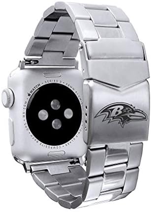 Baltimore Ravens Paslanmaz Çelik Bağlantı Tarzı Watch Band Apple Watch ile Uyumlu (38mm)
