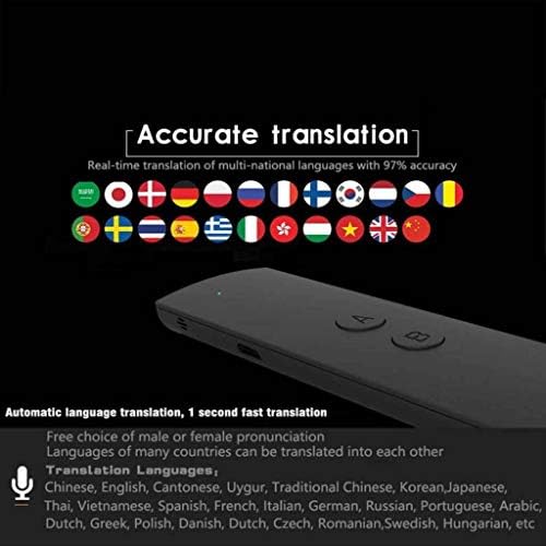 Taşınabilir Akıllı Dil Çevirmeni, WiFi Bluetooth Bağlantısı İki Yönlü Anında Sesli Çevirmen Cihazı 25 + Dili Destekler Yabancı