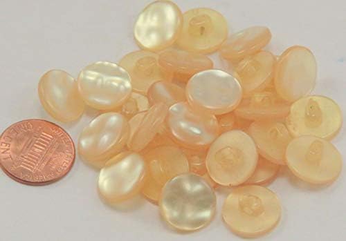 NP-24 Pearlize Soluk Altın Sarı Plastik Sap Düğmeleri 9/16 14mm 7076 - WHM - Düğmeler için Ev El Sanatları, dikiş ve Dekoratif