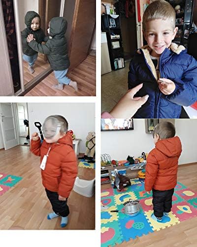 LAVIQK 1-7 Yıl kışlık mont Toddlers Bebek Erkek Kız Çıkarılabilir Kürk Kapşonlu Aşağı Ceket Sıcak Polar Ceket Giyim