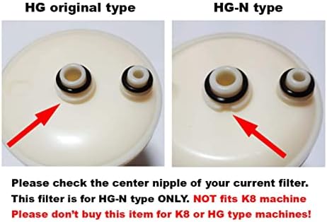 IonHiTech HGN Tipi Yedek Filtre HGN Su İyonlaştırıcılar + Temizleme Kartuşu ile Uyumlu ( K8 ve HG Orijinal Makineleri ile Uyumlu