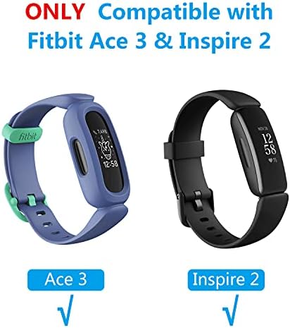 Fitbit Ace 3 Bantları ve Fitbit Inspire 2 Bantları ile uyumlu, silikon Yedek Smartwatch Tracker Bantları Fitbit ACE 3 & Inspire