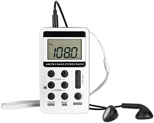 ZEERKEER Cep Radyo AM/FM Walkman Radyo ile Stereo Kulaklıklar, şarj edilebilir pil ve LCD Ekran, taşınabilir Dijital Tuning Stereo