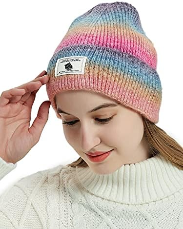 SD GÖLGE ETKİ ALANI moda kış Beanie şapka kadınlar için-Güzel renk karışımı, hafif sıcak örgü