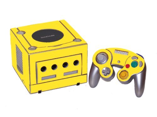 Limon Sarı Vinil Çıkartması Faceplate Mod Cilt Kiti Sistemi tarafından Nintendo Oyun Küp Konsolu için Skins