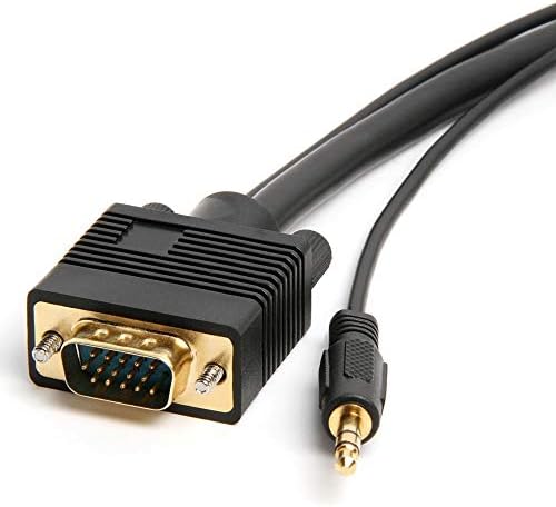 eDragon Shielded SVGA Cable with 3.5 mm Audio, Siyah, HD15 Erkek, Koaksiyel Yapı, Çift Korumalı, 25 Ayaklar, 4 Paket