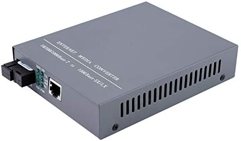 Bewinner 2 ADET Fiber Dönüştürücü, AC100~250 V SC10 / 100 / 1000 M Gigabit Fiber Ortam Dönüştürücü, tek Fiber Çift Yönlü Optik