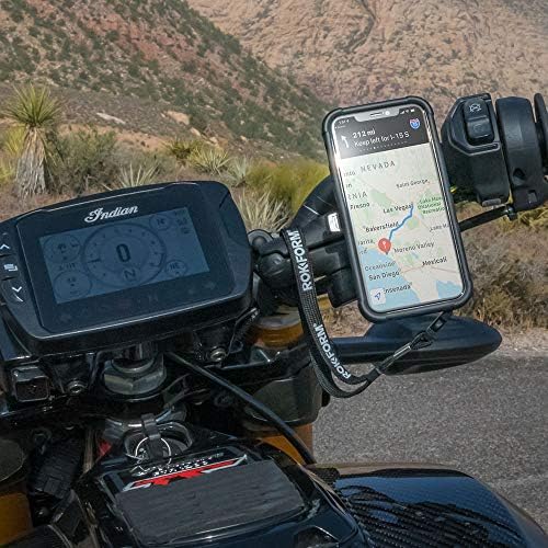 Rokform-Evrensel 1 Top Adaptörü Motosiklet Telefon Montajı, Alüminyum Kol Kilidi, Telefon Tutucu Bisiklet Montajı (Siyah)ile