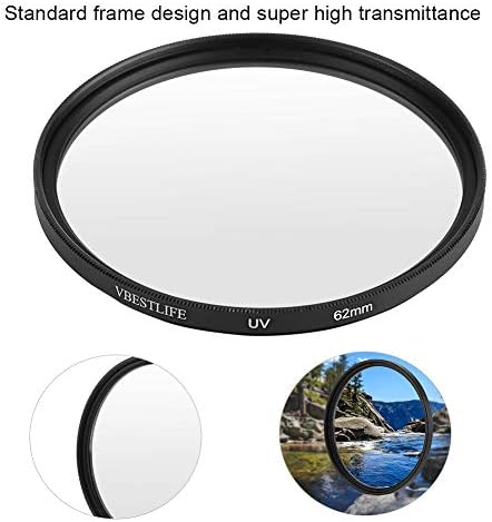 Qiilu Kamera Lens, Univesal UV Filtre Lens DSLR Kameralar için Ultra İnce Koruma Filtreleri (62mm)
