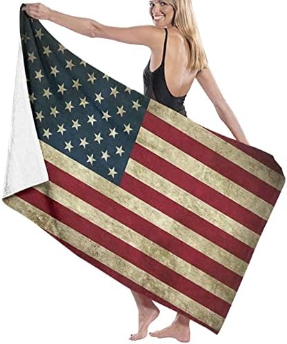 Amerikan Retro Bayrak ABD banyo havlusu güçlü su emme 32 * 51in
