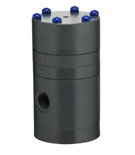 Plast-O-Matic PRA Serisi PVC Basınç Regülatörü, Aşındırıcı ve Ultra Saf Sıvılar için, 5-125 psi Ayar aralığı, 1 x 1 NPT Dişi