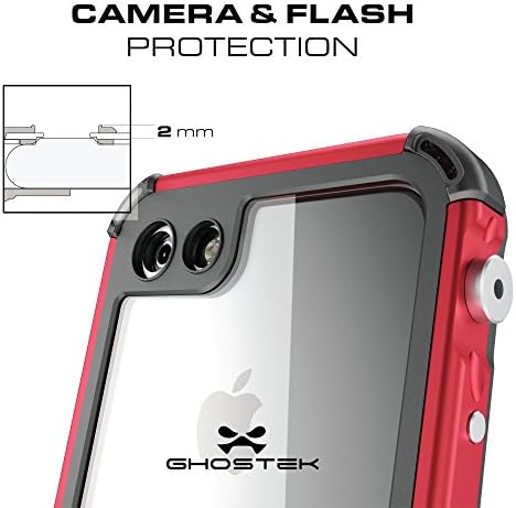 Ghostek Atomik Su Geçirmez iPhone SE (2020) Kılıf, iPhone 7, iPhone 8 Telefon Kapağı Ağır Sualtı Korumalı Alüminyum Metal Çerçeve