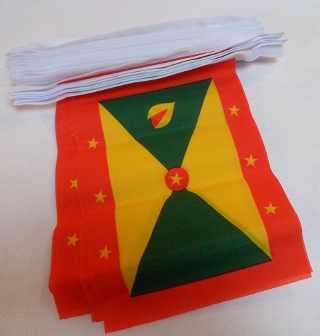 3 Metre 10 (9 x 6) Bayrak Grenada Grenadian %100 Polyester Malzeme Kiraz Kuşu Sokak Evi Barlar Kulüpler Okullar İçin İdeal Parti