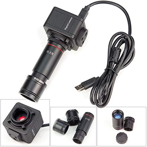 BİNGFANG-W Mikroskoplar SRATE Marka 5.0 MP HD Mikroskop USB Dijital Elektronik Mercek ile C-Montaj 0.5 X Mercek Adaptörü 23.2