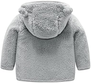 SANGNİ Yürüyor Çocuk Bebek Polar Kapüşonlu Ceket Zip Up Kız Erkek Karikatür Ceket ile Sevimli Kulak Sıcak Kış Hoodies Dış Giyim