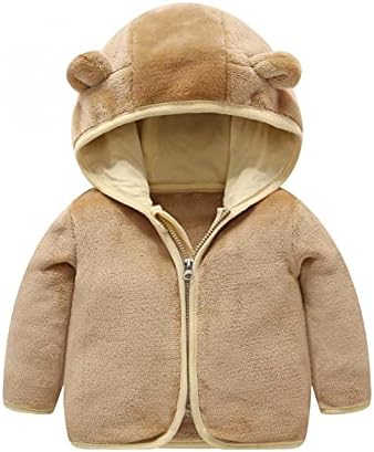 SANGNİ Yürüyor Çocuk Bebek Polar Kapüşonlu Ceket Zip Up Kız Erkek Karikatür Ceket ile Sevimli Kulak Sıcak Kış Hoodies Dış Giyim