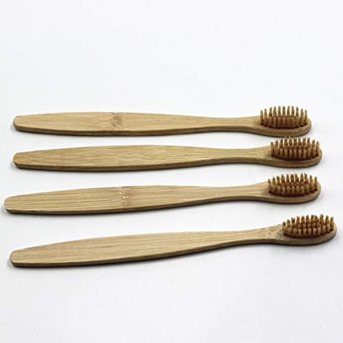 DOITOOL 12 ADET Doğal Diş Fırçası Bambu Diş Fırçası Derin Ağız Boşluğu Temizleme Seti