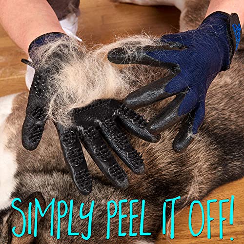 Pat Your Pet Grooming Gloves-Uzun ve Kısa Kürk Deshedding için Kedi ve Köpek Saç Çıkarıcı Eldiven