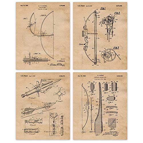 Vintage Yay Ok Patent Baskılar, 4 (8x10) Çerçevesiz Fotoğraflar, duvar sanat dekoru Hediyeler Altında 20 için Ev Ofis Man Cave