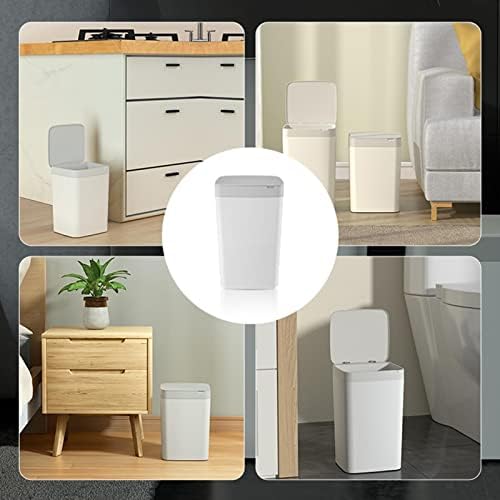 Tuvalet Tuvalet - 13L için Kapaklı Dayanıklı Otomatik Çöp Konteyneri ile Homyl Çöp Tenekesi Plastik