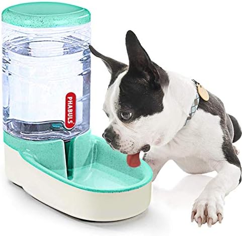 PHABULS Otomatik Pet Su sebili Otomatik Kedi Besleyici Yerçekimi Köpek Besleyici Küçük ve Orta Ölçekli Köpekler için 1 Galon