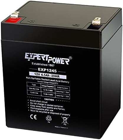 Güvenlik Sistemleri için ExpertPower EXP1245 12V 4.5 Amp Şarj Edilebilir Pil