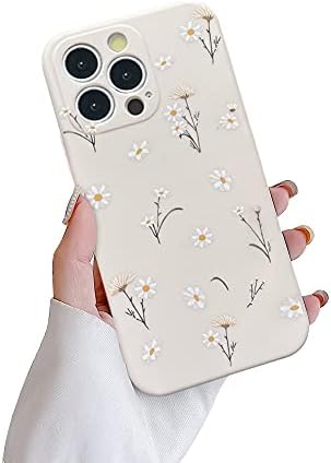 Ownest iPhone 13 Pro Kılıf ile Uyumlu,sevimli Papatya Çiçek Desen Tasarım Silikon Vintage Çiçekli Kadın Kızlar için Yumuşak TPU