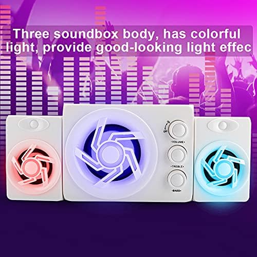 Renkli ışık hoparlör, Telefon Speake Sağlam Telefon Soundbox Bilgisayar için Akıllı cihazlar için Bağımsız Tiz ve Bas ayarı