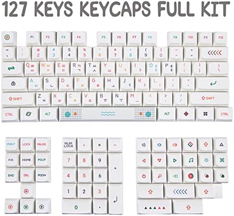 127 Tuşları XDA Profil Özel PBT Boya Süblimasyon Keycaps ile Uyumlu Tüm Mekanik Oyun Klavyeler için TTC Gateron Kailh Kutsal