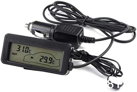 voloki DC12V Dijital Termometre Mini Araba Dijital Elektronik Sıcaklık Ölçer Ölçer Arkadan Aydınlatmalı LCD Araba İç Dış Termometre