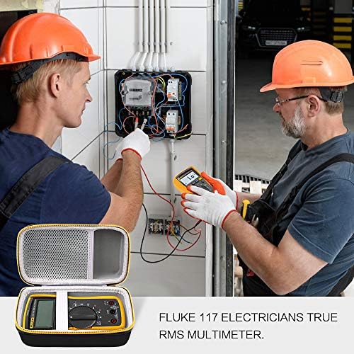 Hard Case için Fluke 117/115/116 Elektrikçiler True RMS Dijital Multimetre, koruyucu Taşıma saklama çantası Aksesuarları ile