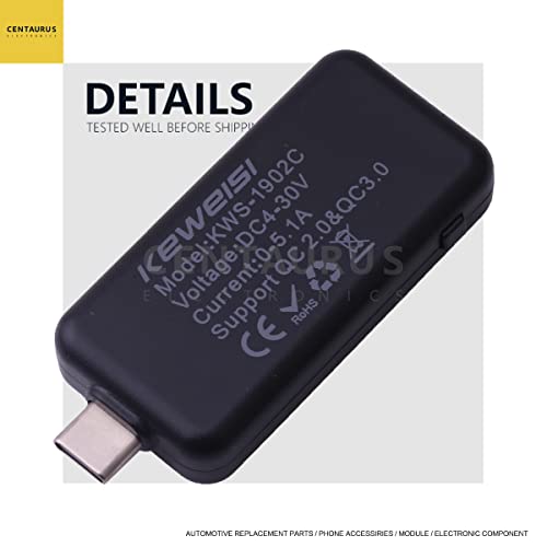 CENTAURUS Tipi-C USB Test Voltmetre USB-C Gerilim akım test cihazı Güç Ölçer Multimetre Ampermetre 0-5A 4-30 V Tipi C USB USB-C