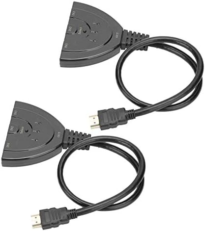 Entatial Splitter, Dayanıklı Hub Kutusu Dönüştürücü, 3 Port Düşük Güç Tüketimi Bilgisayar TV Dizüstü Projektörler için 2 Adet