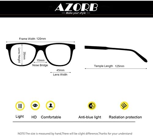 AZorb Çocuklar Mavi Işık Engelleme Gözlükleri Erkek ve Kız Çocukları için Yumuşak TPEE Kırılmaz Çerçeve-Mavi / Sarı