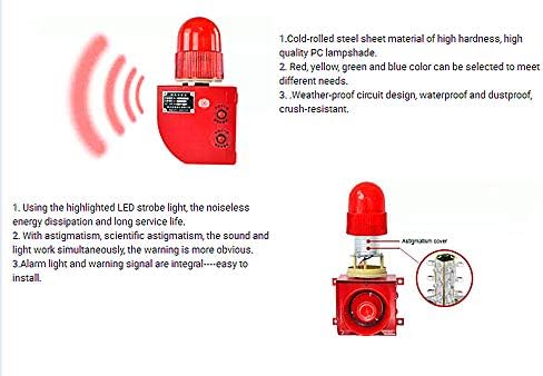 Kablosuz uzaktan kumanda alarm sireni endüstriyel ses ışık Alarm güvenlik siren boynuz Alarm su geçirmez acil Strobe uyarı ışığı