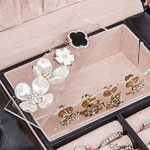 Mücevher Kutusu Deri Büyük Kapasiteli Prenses Mücevher Kutusu Ajanda doğum günü hediyesi Yüzük Küpe El Mücevher Kutusu Depolama