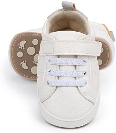 COSANKİM Bebek Kız Erkek Ayakkabı 100 % Deri Kaymaz Yumuşak Taban Tuval Bebek Sneakers Yenidoğan Toddler Ilk Yürüteç Beşik Ayakkabı