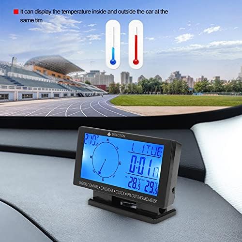 Otomobil Termometre, Dijital Ölçer, ABS CD60 Çok Fonksiyonlu Dijital Araba Otomobil Termometre Ölçer Zaman Navigasyon Fonksiyonu