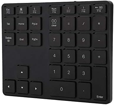 Gerioie Sayısal Tuş Takımı, 35 Tuşlu Kablosuz Klavye, Ultra İnce Dizüstü Bilgisayar için Bluetooth 5.0 ile Uyumlu (Siyah)