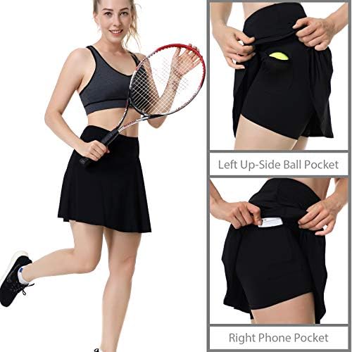 Xioker Kadın Skorts Etekler için Tenis Giyim, Golf Skorts ile Cepler ve Koşu Tenis Etekler için Kadın