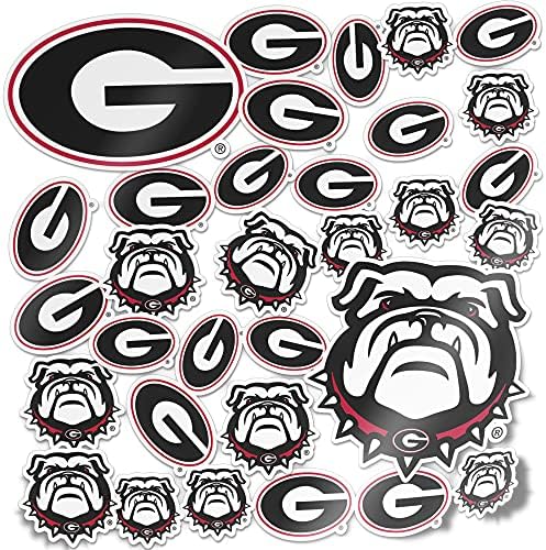 Georgia Üniversitesi Bulldogs UGA Dawgs Sticker Vinil Çıkartması Dizüstü Su Şişesi Araba Karalama Defteri (Tip 1 Levha)